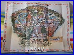 Disneyland Park 45th Anniversary Commemorative 2000 Folded Poster Map 34 X 26