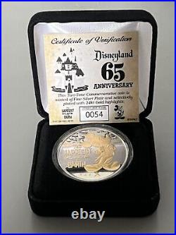 Disneyland Park 65th Anniversary Commemorative Coin Limited Edition #54/6500