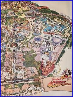 Disneyland Park Map 40 Years of Adventures 27x35 inches