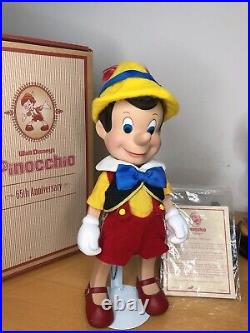 Disneyland Pinocchio 65th Anniversary Porcelain Doll Ltd Ed Coa Signed