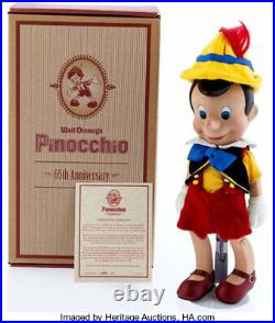 Disneyland Pinocchio 65th Anniversary Porcelain Doll Ltd Ed -coa