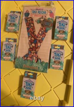 Disneyland Pins Set Enchanted Tiki Room 50th Anniversary Mystery pins+ Lanyard