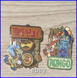 Disneyland Pins Set Enchanted Tiki Room 50th Anniversary Mystery pins+ Lanyard