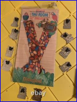 Disneyland Pins Set Enchanted Tiki Room 50th Anniversary Mystery pins+ Lanyard