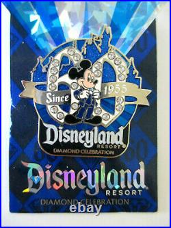 Disneyland Resort 2015 60th Anniversary Diamond Celebration 5 Pin Set On Cards