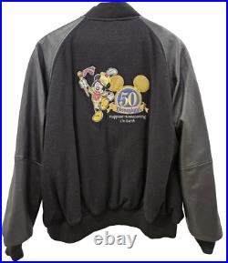 Disneyland Resort 50th Anniversary Bomber Jacket Leather Size L