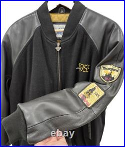Disneyland Resort 50th Anniversary Bomber Jacket Leather Size L Disneyland Resort 50th Anniversary Bomber Jacket Leather Size L