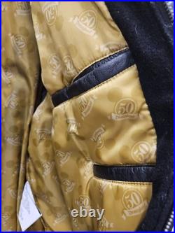 Disneyland Resort 50th Anniversary Bomber Jacket Leather Size L Disneyland Resort 50th Anniversary Bomber Jacket Leather Size L