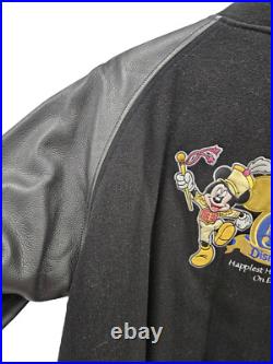 Disneyland Resort 50th Anniversary Bomber Jacket Leather Size L Disneyland Resort 50th Anniversary Bomber Jacket Leather Size L