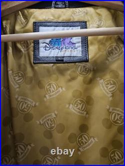 Disneyland Resort 50th Anniversary Bomber Jacket Leather Size L Disneyland Resort 50th Anniversary Bomber Jacket Leather Size L