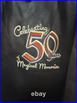 Disneyland Resort 50th Anniversary Leather Jacket 2XL NWT Magical Memories Rare