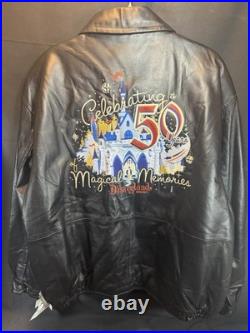 Disneyland Resort 50th Anniversary Leather Jacket 2XL NWT Magical Memories Rare