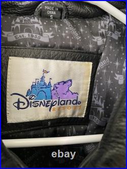 Disneyland Resort 50th Anniversary Leather Jacket Mickey Mouse Black Beige S