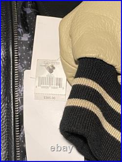 Disneyland Resort 50th Anniversary Leather Jacket Mickey Mouse Black Beige S