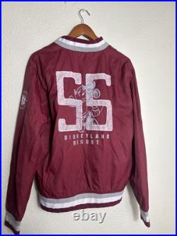 Disneyland Resort 55th Anniversary Satin Bomber Jacket Maroon Mens Medium Disneyland Resort 55th Anniversary Satin Bomber Jacket Maroon Mens Medium