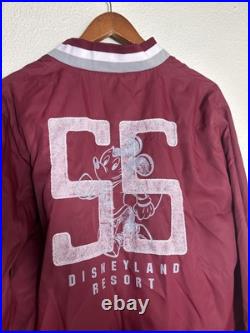 Disneyland Resort 55th Anniversary Satin Bomber Jacket Maroon Mens Medium Disneyland Resort 55th Anniversary Satin Bomber Jacket Maroon Mens Medium