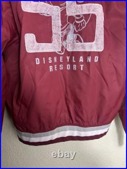 Disneyland Resort 55th Anniversary Satin Bomber Jacket Maroon Mens Medium Disneyland Resort 55th Anniversary Satin Bomber Jacket Maroon Mens Medium
