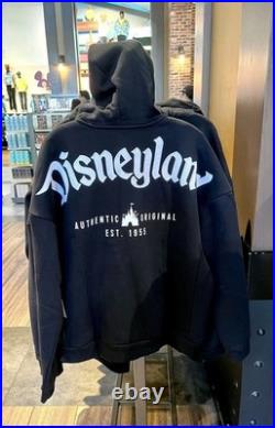 Disneyland Resort 70th anniversary Black Zip Up Hoodie Jacket Size XS-3XL
