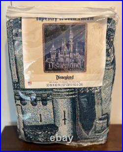 Disneyland Resort Castle Woven Tapestry Throw Blanket 60th Anniversary RARE NEW