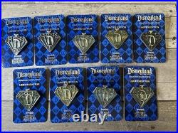 Disneyland Resort Pin Set Of 9 Diamond Anniversary LE3000 Annual Passholder
