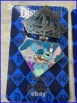 Disneyland Resort Pin Set Of 9 Diamond Anniversary LE3000 Annual Passholder