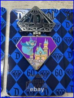 Disneyland Resort Pin Set Of 9 Diamond Anniversary LE3000 Annual Passholder
