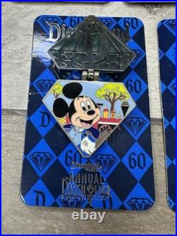 Disneyland Resort Pin Set Of 9 Diamond Anniversary LE3000 Annual Passholder