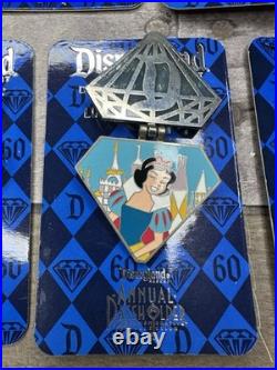 Disneyland Resort Pin Set Of 9 Diamond Anniversary LE3000 Annual Passholder