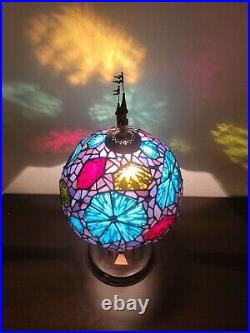 Disneyland Stained Glass 50th Anniversary Tiffany style Castle Lamp fireworks