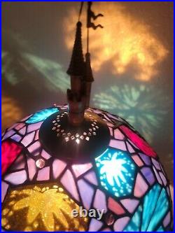 Disneyland Stained Glass 50th Anniversary Tiffany style Castle Lamp fireworks