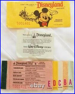 Disneyland Ticket Books (8) Used Jr. Booklet & 25th Anniversary Vintage 1970s