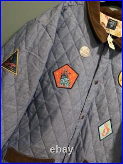 Disneyland Vault 70th Anniversary Reversible Quilted Patch Jacket Corduroy Trim