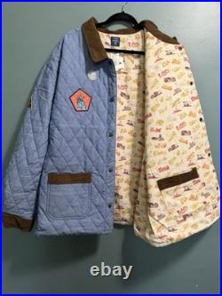 Disneyland Vault 70th Anniversary Reversible Quilted Patch Jacket Corduroy Trim