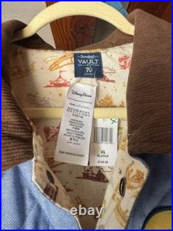Disneyland Vault 70th Anniversary Reversible Quilted Patch Jacket Size XL NWT