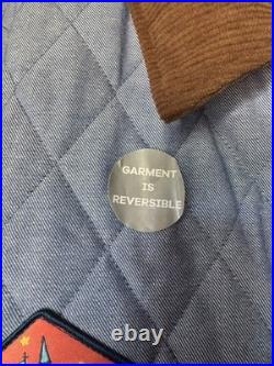 Disneyland Vault 70th Anniversary Reversible Quilted Patch Jacket Size XL NWT