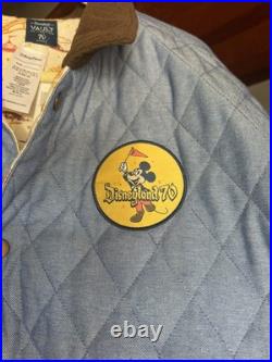 Disneyland Vault 70th Anniversary Reversible Quilted Patch Jacket Size XL NWT