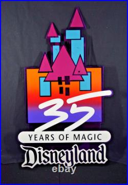 Disneyland Vintage Sign Prop 35th Anniversary 1985 Main Street Lamppost Disney