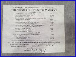 Disneyland's Haunted Mansion Death Certificate 30th Anniversary Entry Pass 1999