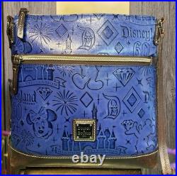 Dooney Bourke Disney Disneyland Diamond 60th Anniversary Mickey Mouse Blue Bag