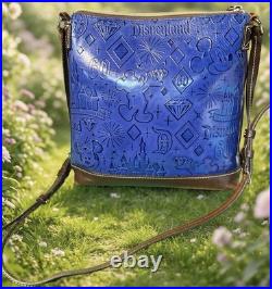 Dooney Bourke Disney Disneyland Diamond 60th Anniversary Mickey Mouse Blue Bag
