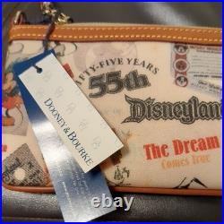 Dooney & Bourke Disneyland 55th Anniversary Large Wristlet Mint with Tags