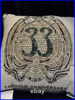 EXCLUSIVE Disneyland CLUB 33 Emerald 55 Anniversary Decor Pillow BNWT EXCLUSIVE Disneyland CLUB 33 Emerald 55 Anniversary Decor Pillow BNWT