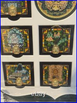 Exclusive CLUB 33 Emerald Anniversary Complete Pin Set Framed by Disneyland
