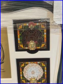 Exclusive CLUB 33 Emerald Anniversary Complete Pin Set Framed by Disneyland