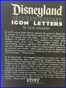 Fantasyland 3D Letter Shadowbox Disneyland's 50th Anniversary