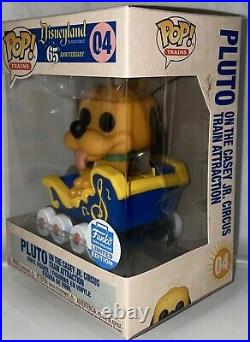 Funko Pop Disneyland 65th Anniversary Pluto AND Goofy Casey Jr Circus Train set