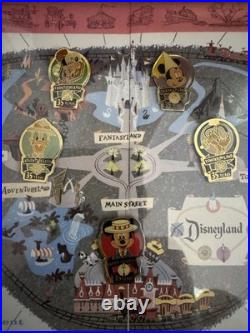 Guide to Disneyland 35th Anniversary 5 Pin Set 35 Years of Magic Map Disney