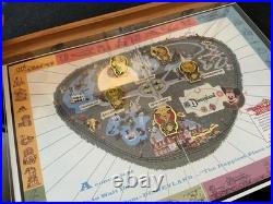 Guide to Disneyland 35th Anniversary 5 Pin Set 35 Years of Magic Map Disney