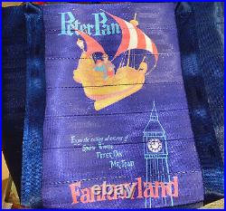 Harveys Disney Disneyland 60th Anniversary Fantasyland Peter Pan Poster Tote EUC