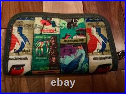 Harveys Disneyland 60th Anniversary Wallet wristlet Vintage Attraction Posters